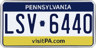 PA license plate LSV6440