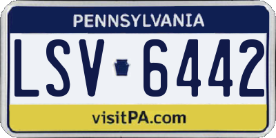 PA license plate LSV6442