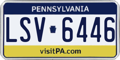 PA license plate LSV6446