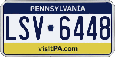 PA license plate LSV6448