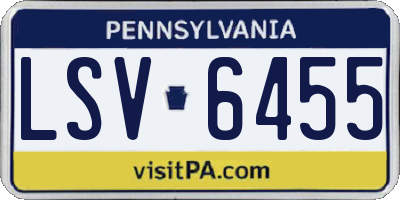 PA license plate LSV6455