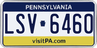 PA license plate LSV6460