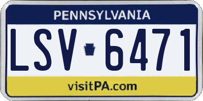PA license plate LSV6471