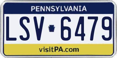 PA license plate LSV6479