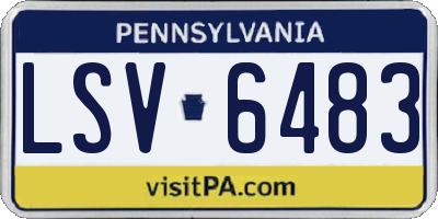 PA license plate LSV6483
