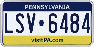 PA license plate LSV6484