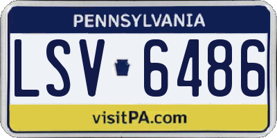 PA license plate LSV6486