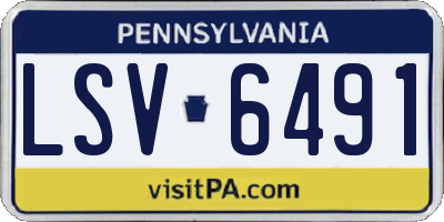 PA license plate LSV6491