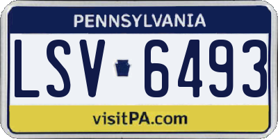 PA license plate LSV6493