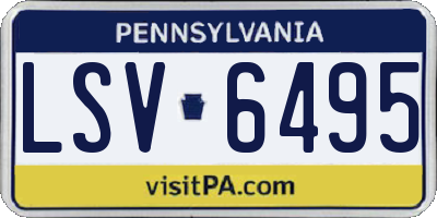 PA license plate LSV6495