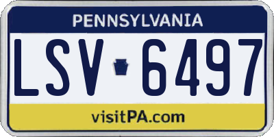 PA license plate LSV6497