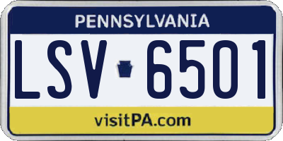 PA license plate LSV6501