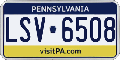 PA license plate LSV6508