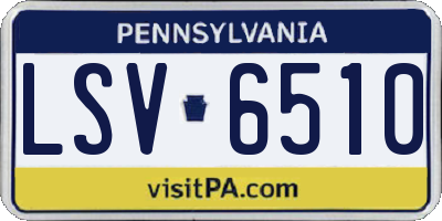 PA license plate LSV6510