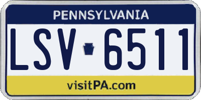 PA license plate LSV6511