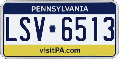 PA license plate LSV6513