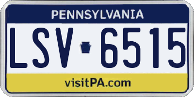 PA license plate LSV6515