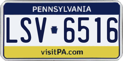 PA license plate LSV6516