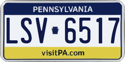PA license plate LSV6517
