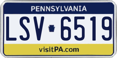 PA license plate LSV6519