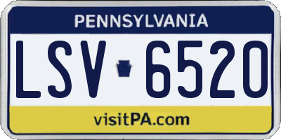 PA license plate LSV6520
