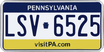 PA license plate LSV6525