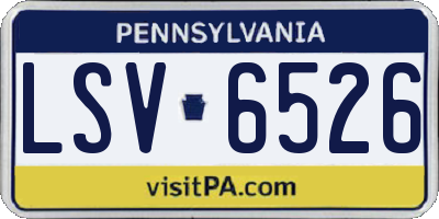 PA license plate LSV6526