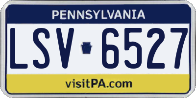 PA license plate LSV6527