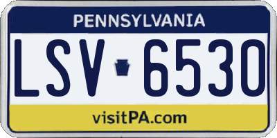 PA license plate LSV6530