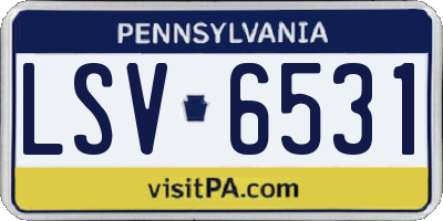 PA license plate LSV6531