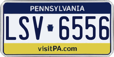 PA license plate LSV6556