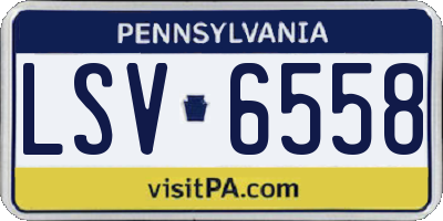 PA license plate LSV6558