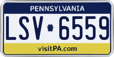 PA license plate LSV6559