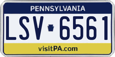PA license plate LSV6561