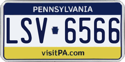 PA license plate LSV6566