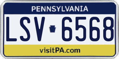 PA license plate LSV6568