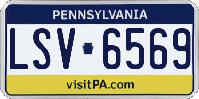 PA license plate LSV6569
