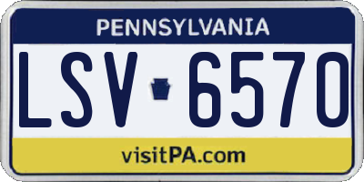 PA license plate LSV6570