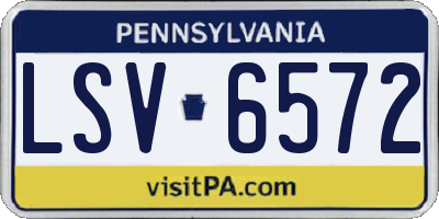 PA license plate LSV6572