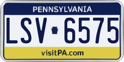 PA license plate LSV6575