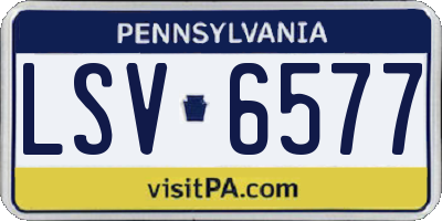 PA license plate LSV6577