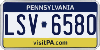 PA license plate LSV6580