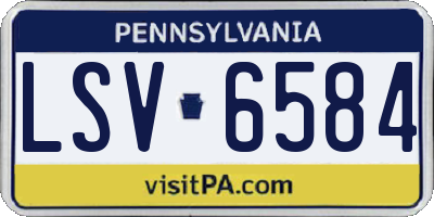 PA license plate LSV6584
