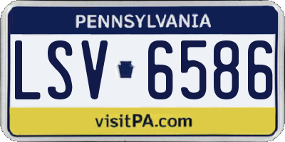 PA license plate LSV6586