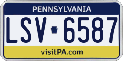 PA license plate LSV6587