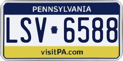 PA license plate LSV6588