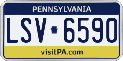 PA license plate LSV6590