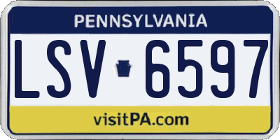 PA license plate LSV6597