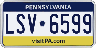 PA license plate LSV6599