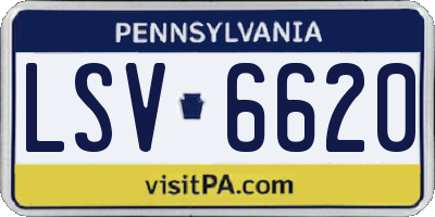 PA license plate LSV6620